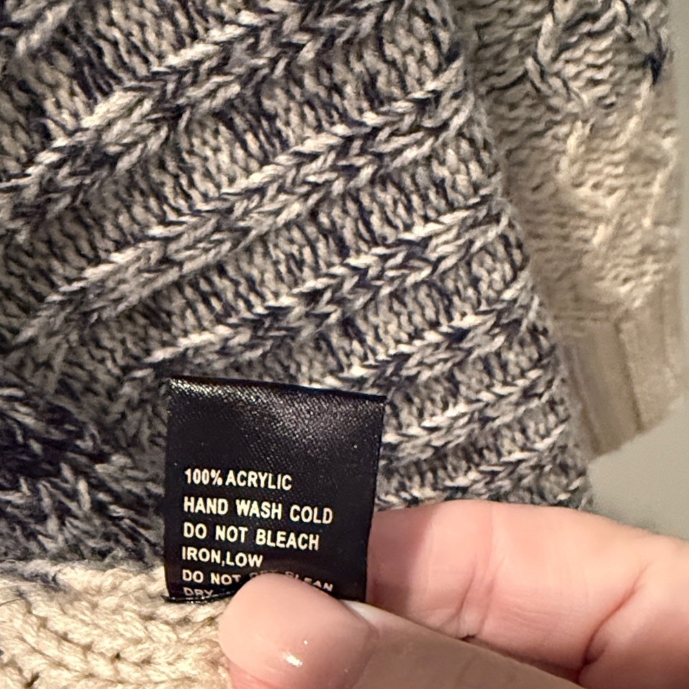 # Tobi L Neutral Striped Knit Cardigan - Picture 3 of 6